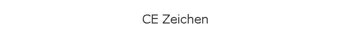 CE Zeichen